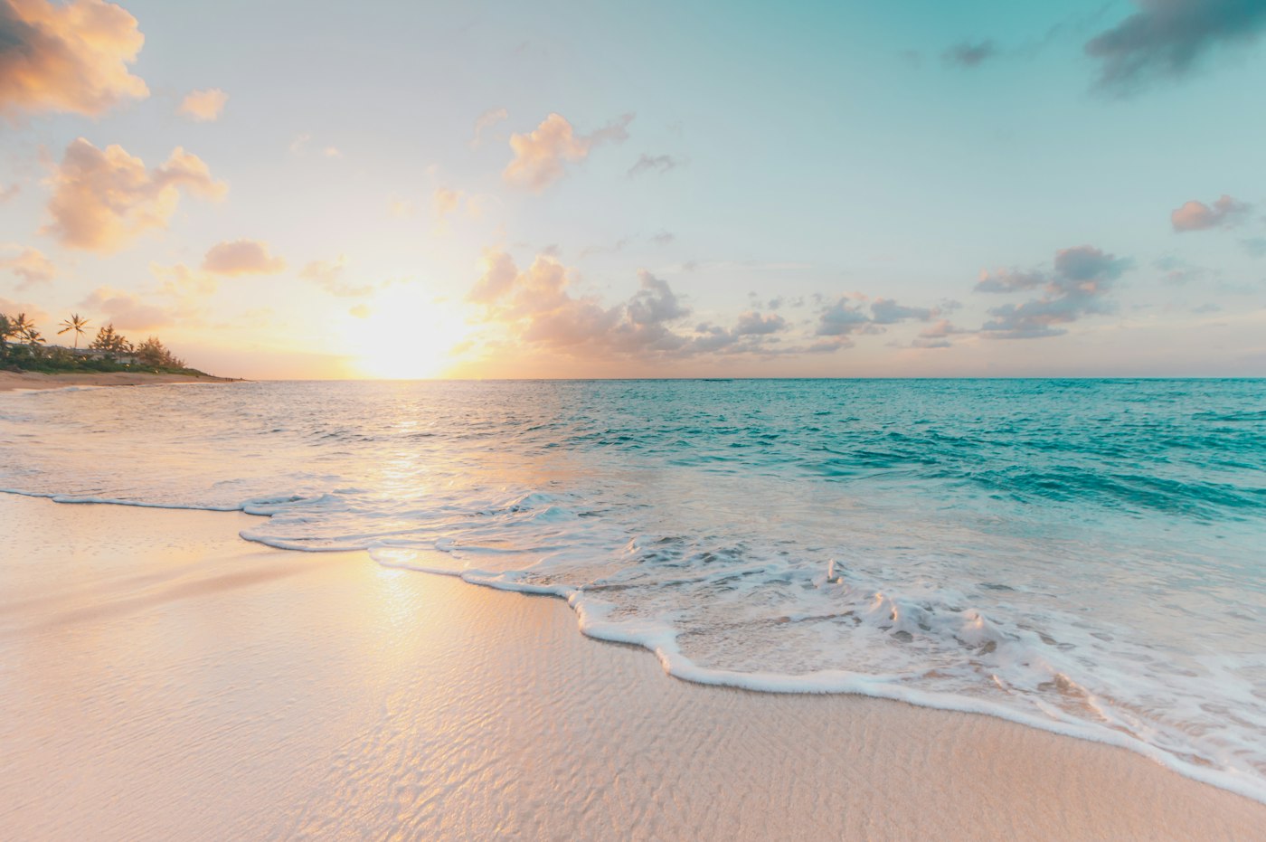Quiet morning beach