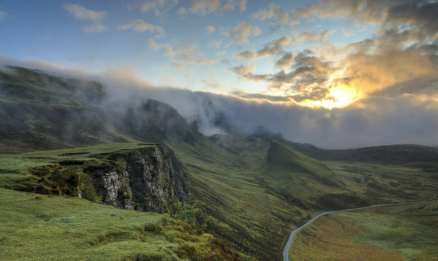 Golden hour open landscape